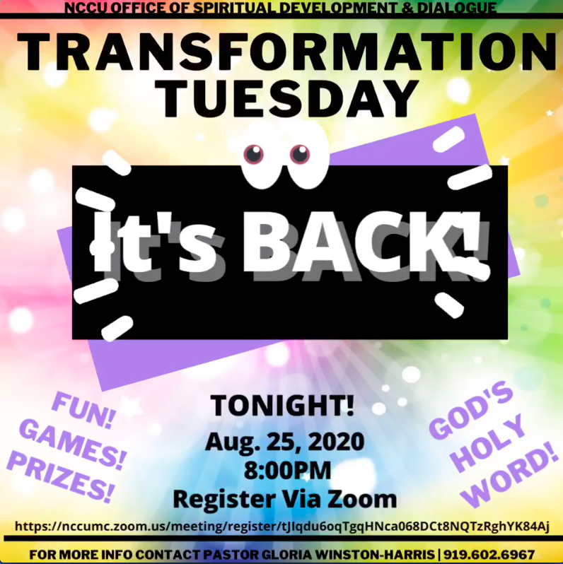 Transformation Tuesday Example Posts Transformation Tuesday 8.25 - NCCU Wesley