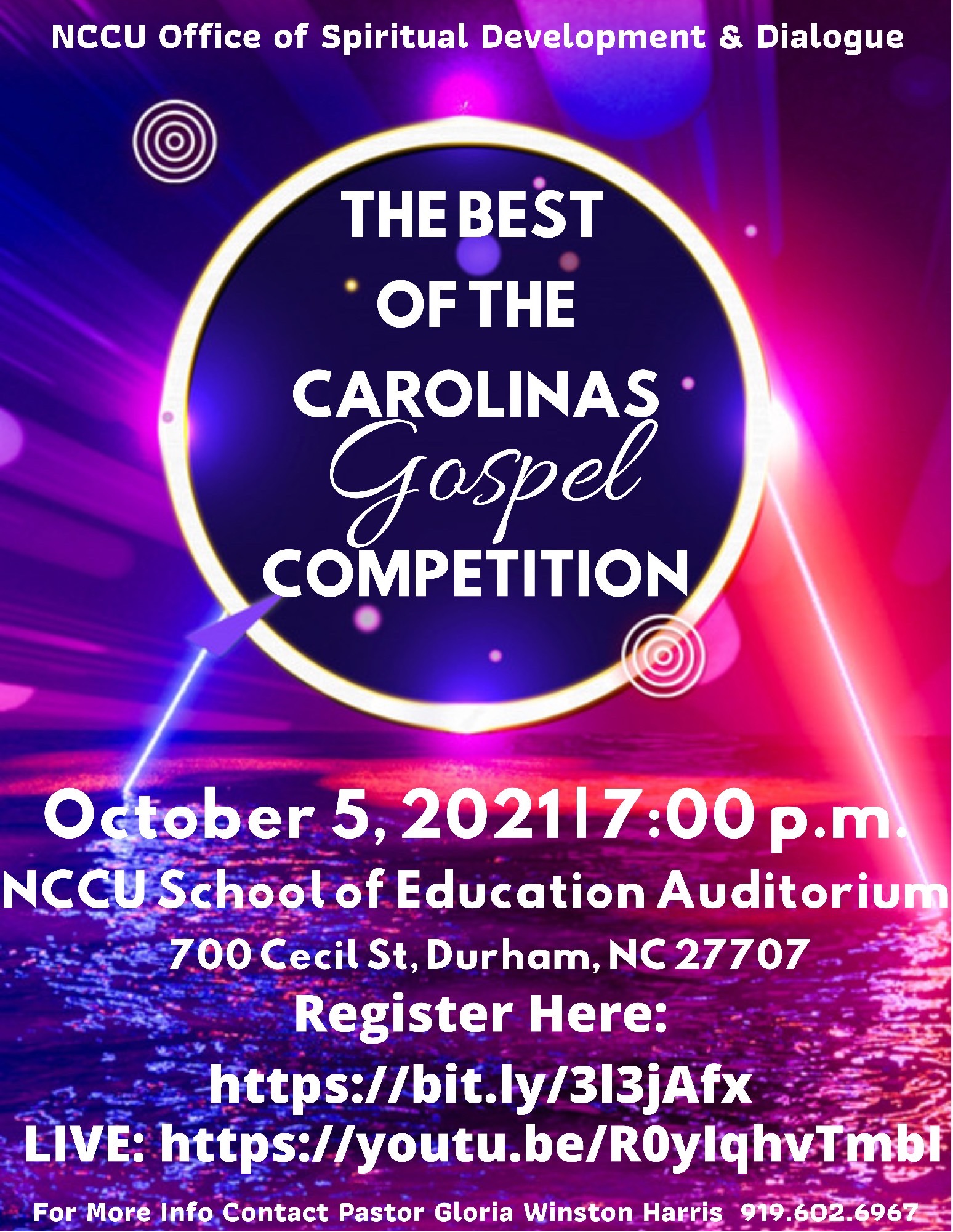 Best of the Carolinas Gospel Competition TONIGHT NCCU Wesley